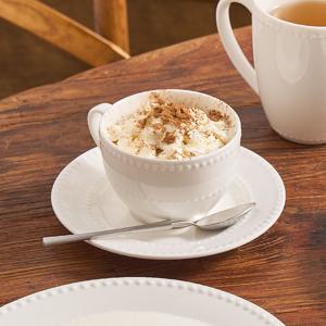 화이트쉘 커피잔 세트 예쁜 홈카페 화이트 도자기 컵 받침 소서 찻잔 집들이 선물