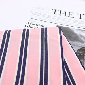 여름원단 원피스천 옥스포드 청 스트라이프 핑크