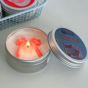 키치 레트로 틴케이스 캔들 집들이 생일 신혼집 퇴사 선물 답례품 향초 2color