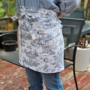 린넨 뜨왈 미니 허리앞치마