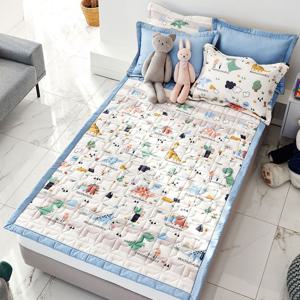 공룡 캐릭터 모달 간절기 키즈 사계절 겨울 어린이 침대 패드 슈퍼싱글 SS