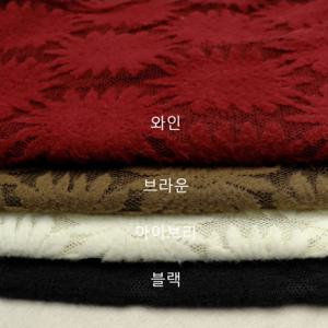 덧치마 레이스원단 꽃무늬 쟈가드 기모천 원단