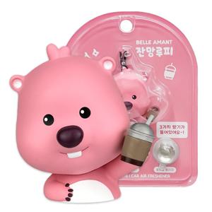 잔망루피 커피루피 리필형 미니 차량용 방향제 (향기 3개입)