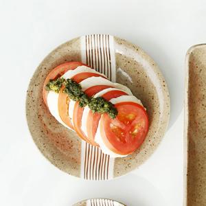 도자기 접시 앞접시M AT 일식 퓨전 원형 그릇 찬기 브런치 샐러드 플레이팅