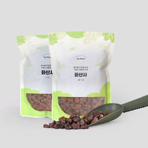 화산사 레드 1.5L 홈가드닝 분갈이흙 천연 화산석 자갈