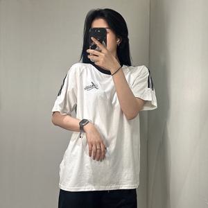 스포티 져지 티 반팔 티셔츠 2color Y2K 블록코어 여자 오버핏 여름 나염 배색