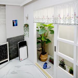 작은꽃 정원 프랑스자수 주방커튼 바란스 K76 (16size)