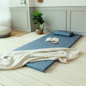 린폴 고탄성 3단 접이식 매트리스 세트(매트리스1개+메모리폼1개) 간편 실용적 매트리스