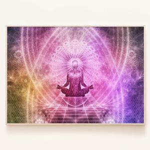 명상 만트라 포스터 우주적 옴 에너지 그림 불교 참선 액자