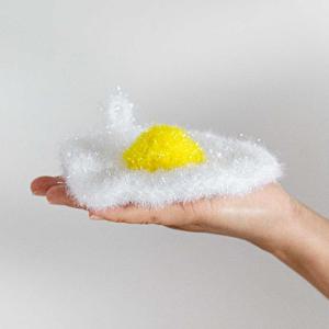 주방 아크릴 수세미 뜨개 설거지 손뜨개 핸드메이드 달걀 프라이