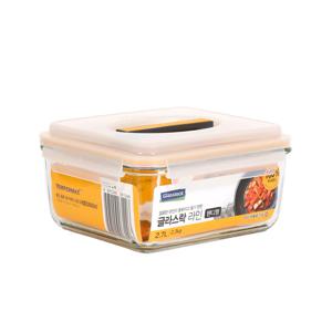 라인 핸디 2.7L 유리 김치통 밀폐용기 반찬통 MCRB-270