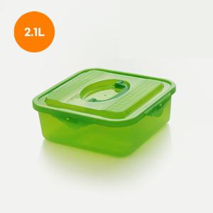 미라클 프레쉬존 그린 지퍼락 정6호 소 2100ml (4개세트) 핸들형 신선용기 보관 냉장