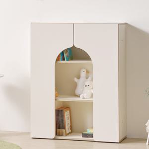꼬노 3단 교구장&도어 - 책장 유아 어린이 아기 코너장 책꽂이 낮은거실장 공간박스 수납장
