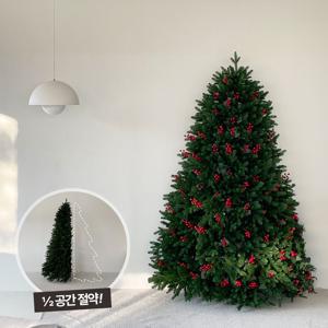 PE100 반쪽트리 크리스마스 하프트리(레드베리/솔방울 증정)