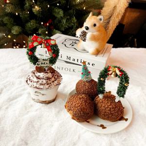 크리스마스 미니 토퍼 케이크 데코픽 성탄절 장식