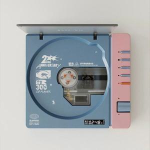 [해외] 빈티지 레트로 CD플레이어 블루투스 오디오 R300(블루 한정판)