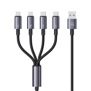 4-in-1 15W 알루미늄 고속충전/데이터케이블 1.2m(2C+1L+1M)