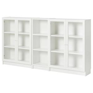 빌리+옥스베리 책장 선반장 3단 2000mm (유리)