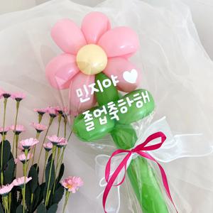 DIY 요술 풍선 레터링 꽃송이 세트 핑크 풍선꽃다발 꽃풍선 졸업