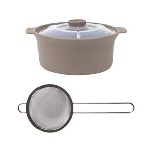 실리콘 계란찜기 + 스테인리스 채망 세트