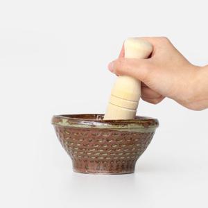 국산 천연 도자기 깨갈이 절구세트 소형 ( 전통 공예품 마늘빻기 이유식절구 공이포함 )