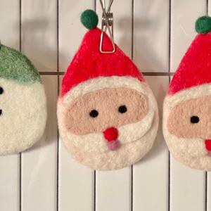 크리스마스 양모 컵코스터 양모펠트 산타 눈사람 컵받침 홈파티 소품