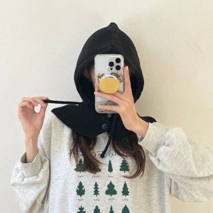 1+1 니트 바라클라바 후드모자 목도리 넥워머