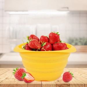 간편보관 접이식 실리콘채반 과일야채바구니