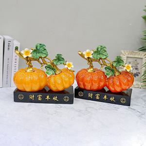 풍요 두쌍 재물 호박 장식품 호박소품 집들이선물 개업선물 재물부적 액운부적 풍수소품