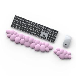 조약돌 키보드 손목 받침대 마우스 손목받침대 풀배열 43cm 팜레스트 세트 스트로베리핑크