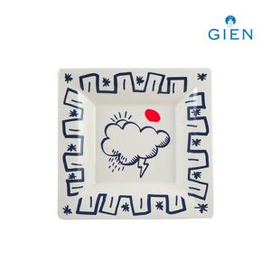 랄치펠 센티멘털 깊은 사각접시 클라우드 1p (22x22cm)