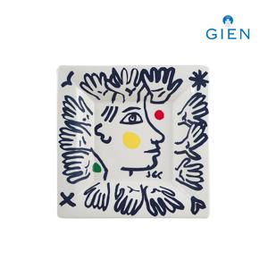 랄치펠 센티멘털 깊은 사각접시 핸즈 1p (22x22cm)