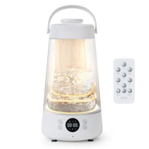 이노크 유리 스테인레스 스팀 통세척 물멍 조명 저소음 리모컨형 가열식 가습기 MF-25W