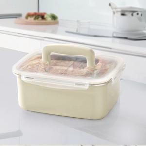 핸들형 밀키 스텐 밀폐 김치통 3.5L