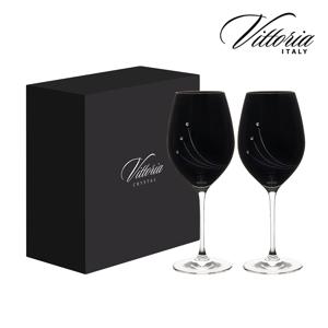 크리스탈 와인잔 블랙 레드와인 470ml 2P