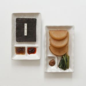 재팬 스톤 나눔접시 (2type) 2구 3구 칸막이 회접시 초밥 도자기 일식 그릇 식기