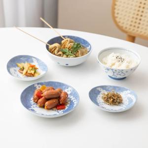 블루네코 포치 1인 그릇세트 5p