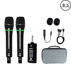 EM-927W 무선마이크 2채널 충전식 보컬용 행사용 수업용 강의용 파우치포함