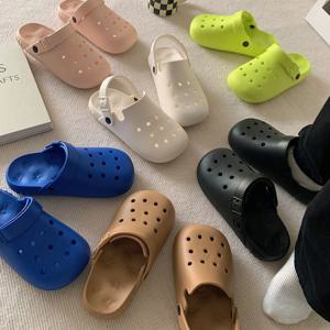 푹신푹신 말랑말랑 남녀공용 브라우니 EVA 아쿠아 슬리퍼 샌들 슬리퍼 클로그