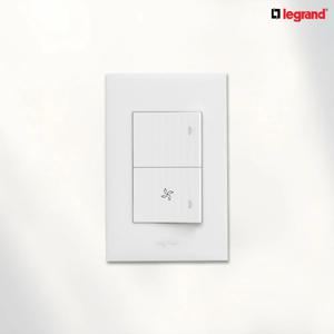 아펠라 욕실 화장실 하단FAN 2구 전등 스위치 커버 화이트