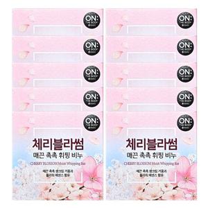 온더바디 촉촉 휘핑비누 세안비누 90gx10개 / 체리블라썸