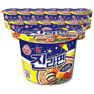 진라면 순한맛 큰컵 110g*12개 컵라면