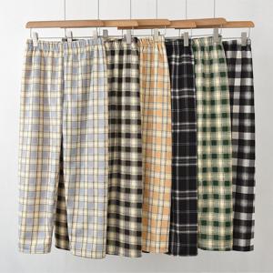 두툼 기모 양털 체크 밴딩바지 홈웨어 수면바지 파자마 수면잠옷 잠옷