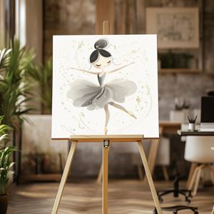 황금 발레 그림 캔버스액자 발레리나 일러스트 여자 아이방 교습소 소녀 인테리어 액자