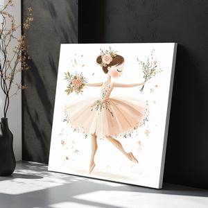 장미와 발레 그림 캔버스액자 발레리나 일러스트 여자 아이방 교습소 소녀 인테리어 액자