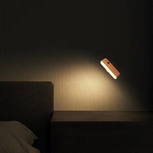 [해외] 무타공 미니 무선 원목 LED 센서등 벽조명