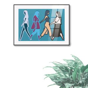 1533줄리안 오피-워킹 인 부산2/캔버스천 아크릴 매트프레임액자 모던컨템포라리아트