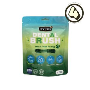 강아지간식 덴탈브러쉬 파우치 (60g, S 사이즈) x4개