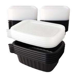 블룸엣홈 사각 죽용기 중 25세트 블랙