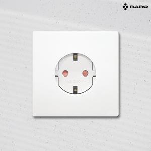 유로 유럽형 매립 접지 콘센트 1구 화이트